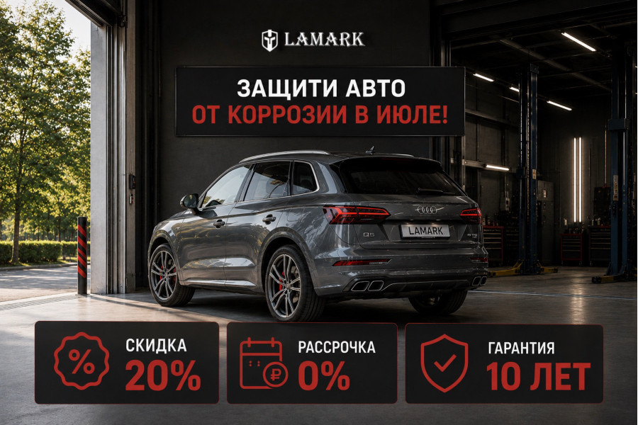 ТРОЙНАЯ ВЫГОДА на антикоррозийную обработку вашего авто! Скидка 20% только до 10 июля!
